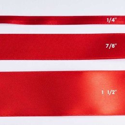 CINTA SATIN 7/8" ROJO  25yd