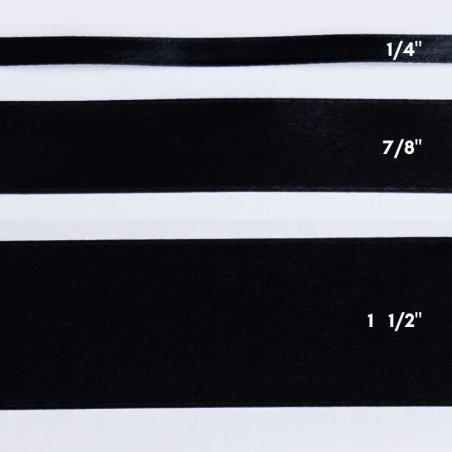 CINTA SATIN 7/8" NEGRO  25yd