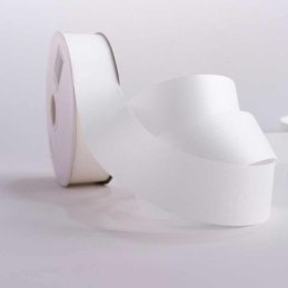 CINTA PAPEL ESCARCHADA BLANCA 32mm (1 1/4") 50yd