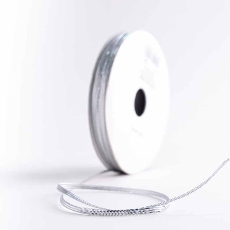 CINTA GALON PLATEADO 3mm x 25yd