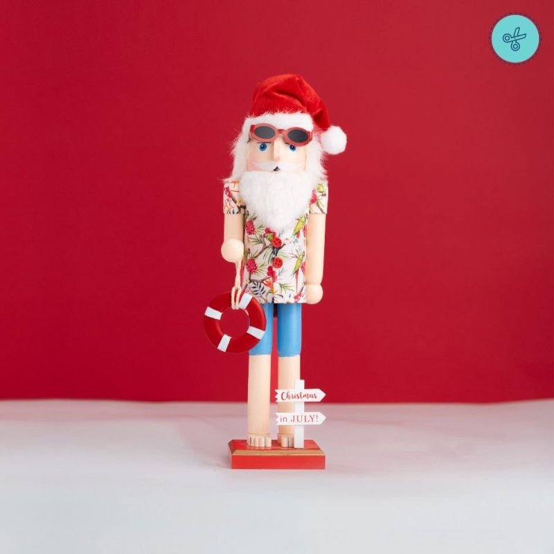 CASCANUECES SALVAVIDAS ROJO 38CM (15")