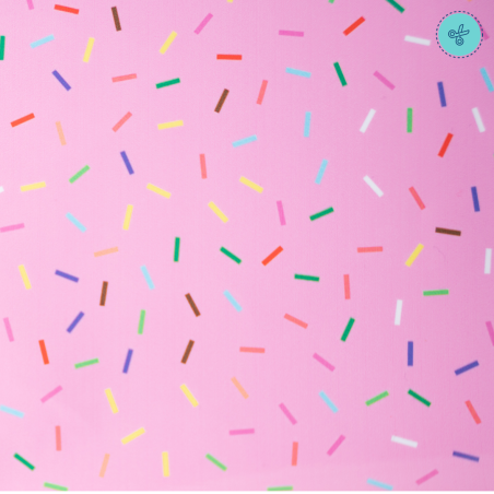 VINIL SPRINKLES  ROSADO 12"X12"