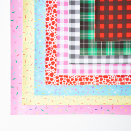 VINIL CUADROS ROSADO 12"X12"