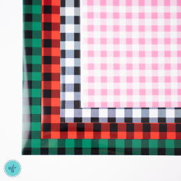 VINIL TEXTIL CUADROS BLANCO 12"X20"