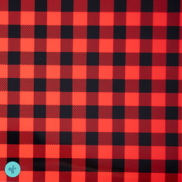 VINIL TEXTIL CUADROS ROJO   12"X20"