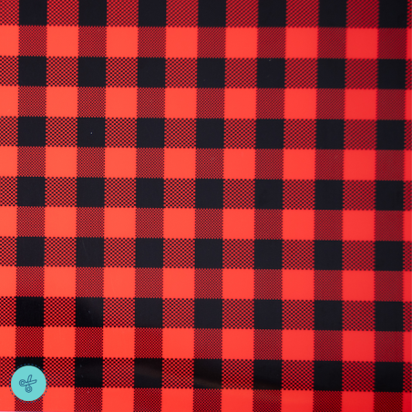 VINIL TEXTIL CUADROS ROJO   12"X20"