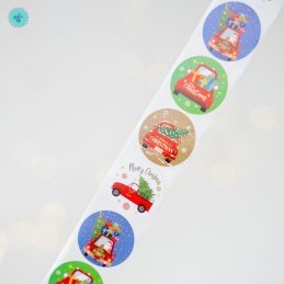 STICKERS NAVIDAD 1" TRUCK, K-145, 500UND