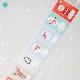 STICKERS NAVIDAD 3X2" OBSEQUIO TO FROM, A-388, 250UND
