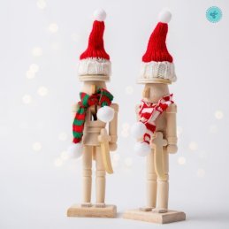 MINI GORROS Y BUFANDAS DE NAVIDAD - SET DE 24 PZAS