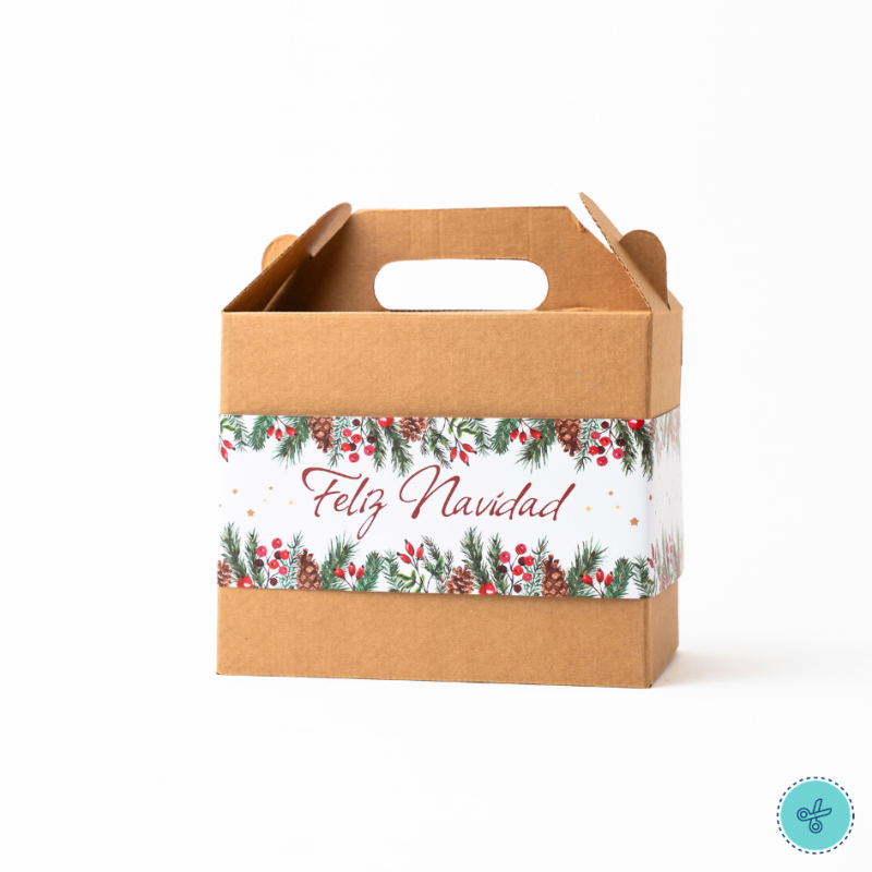 LISTON DECORATIVO OBSQ. FELIZ NAVIDAD PINO 31.5X3.5" -20UND