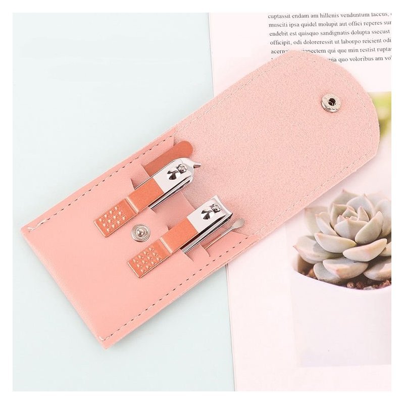SET MINI SPA DE BOLSILLO CORAL 4 PIEZAS + ESTUCHE