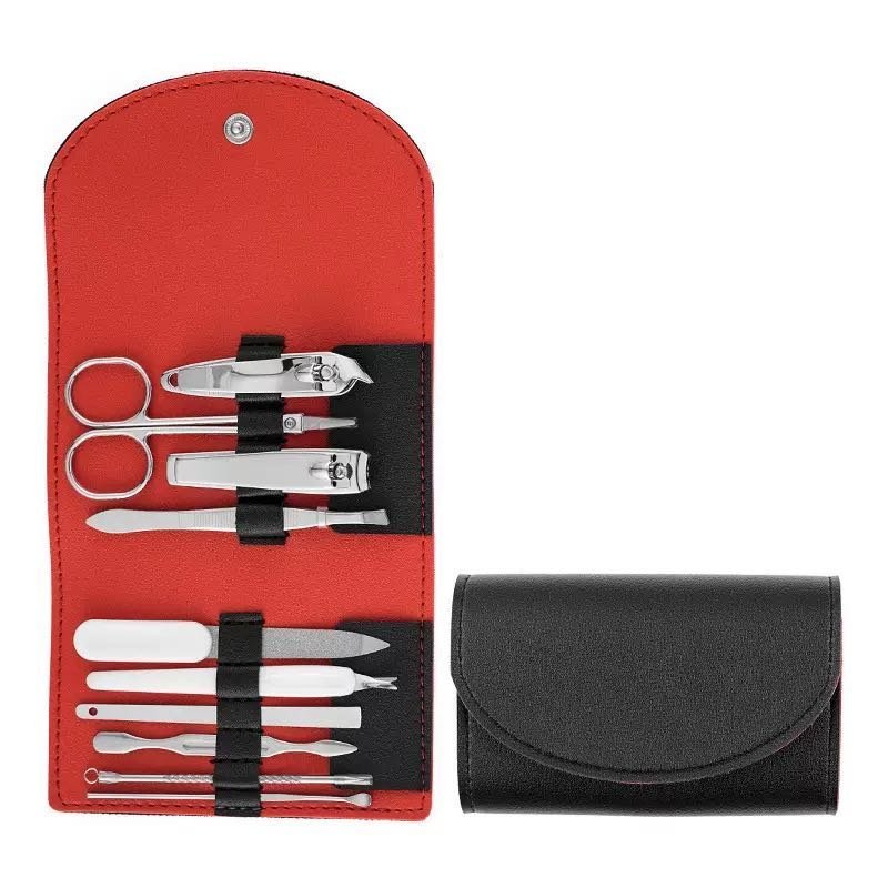 SET SPA NEGRO- ROJO 10 EN 1 + ESTUCHE