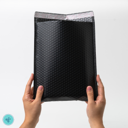 BUBBLE BAG L NEGRO 25X30 cm - 9.8X11.8" (50UND)