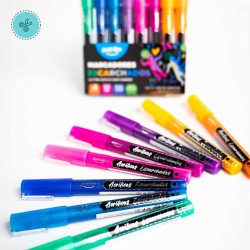 MARCADORES ESCARCHADOS 8 COLORES