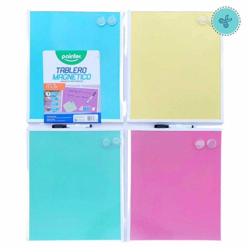 TABLERO MAGNETICO AQUA 11 X 14"