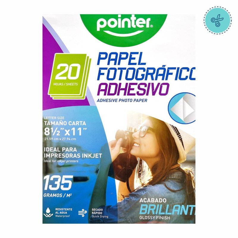 PAPEL FOTOGRAFICO ADHESIVO 135GRS  POINTER