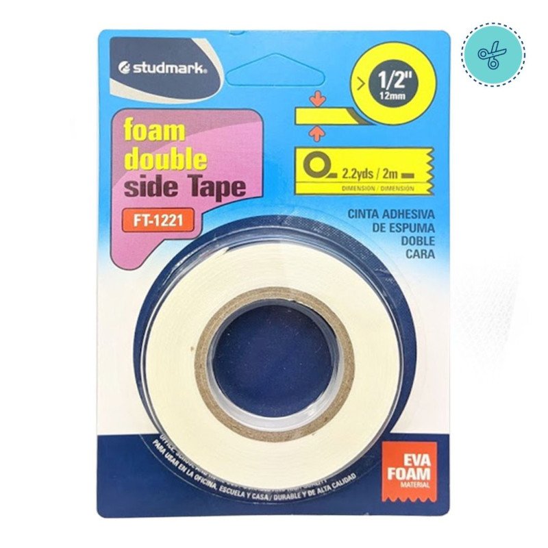 TAPE DOBLE CONTACTO FOAM " x 2.2yd, STUDMARK