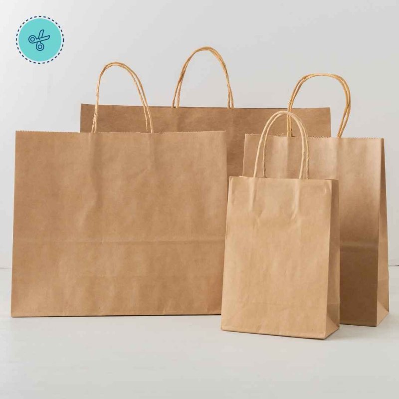 BOLSA PAPEL ASA KRAFT S VERTICAL 15X21X8CM (12UND)