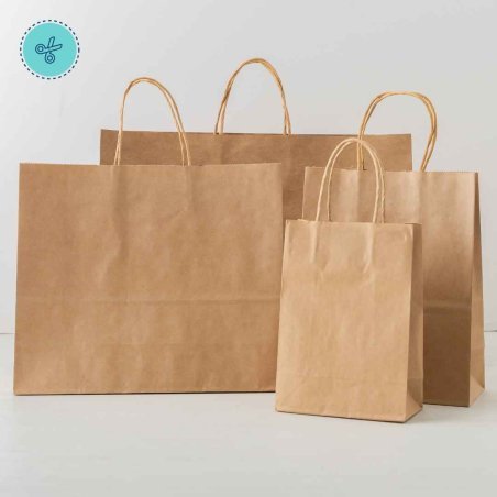 BOLSA PAPEL ASA KRAFT S VERTICAL 15X21X8CM (12UND)