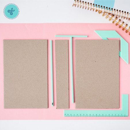 SET DE REGLAS PARA ENCUADERNACION (4 piezas + estuche)