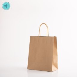 BOLSA PAPEL ASA KRAFT M VERTICAL 22X26X11CM (12UND)