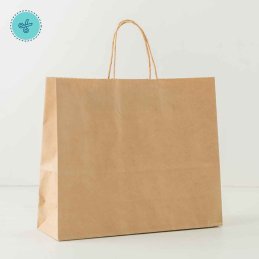 BOLSA PAPEL ASA KRAFT XL HORIZONTAL 41X31X13CM (12UND)