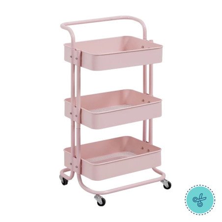 CARRITO METAL ROSADO