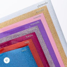 VINIL TEXTIL FUCSIA ESCARCHADO   12"X20"