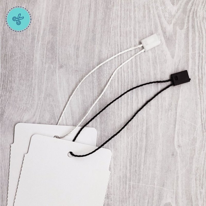 CUERDA PARA ETIQUETAS COLGANTES BLANCA x 1000und