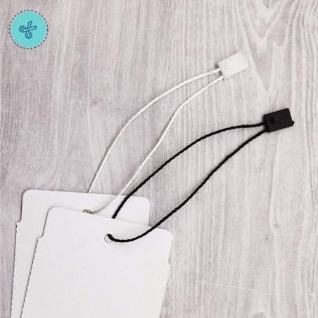 CUERDA PARA ETIQUETAS COLGANTES BLANCA x 1000und