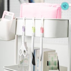 SET DE GANCHOS BLANCOS PARA CARRITO X5