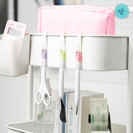 SET DE GANCHOS BLANCOS PARA CARRITO X5