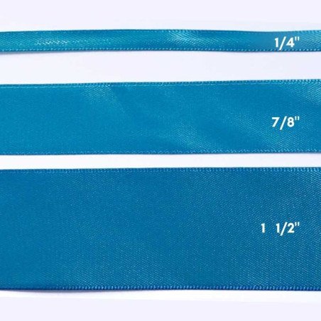 CINTA SATIN 7/8" AQUA 25yd