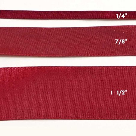 CINTA SATIN 7/8" ROJO VINO 25yd