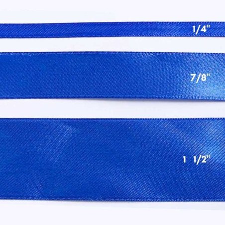 CINTA SATIN 7/8" AZUL ELECTRICO  25yd