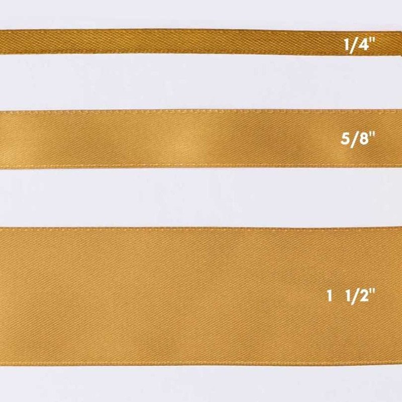 CINTA SATIN 5/8" DORADA 50yd