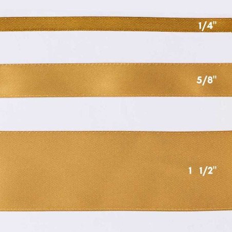 CINTA SATIN 5/8" DORADA 50yd
