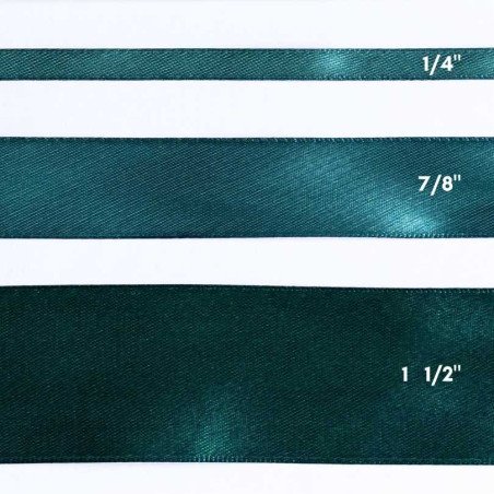 CINTA SATIN 1 1/2" VERDE ESMERALDA 25yd