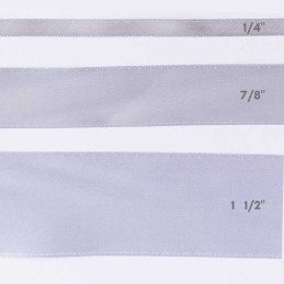 CINTA SATIN 1 1/2" PLATEADO 25yd