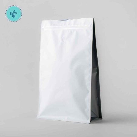 BOLSAS DE CAFE 8 LADOS 2.5Kg GRIS/BLANCAS (50und)