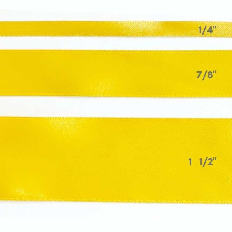 CINTA SATIN 1 1/2" AMARILLO SOL 25yd