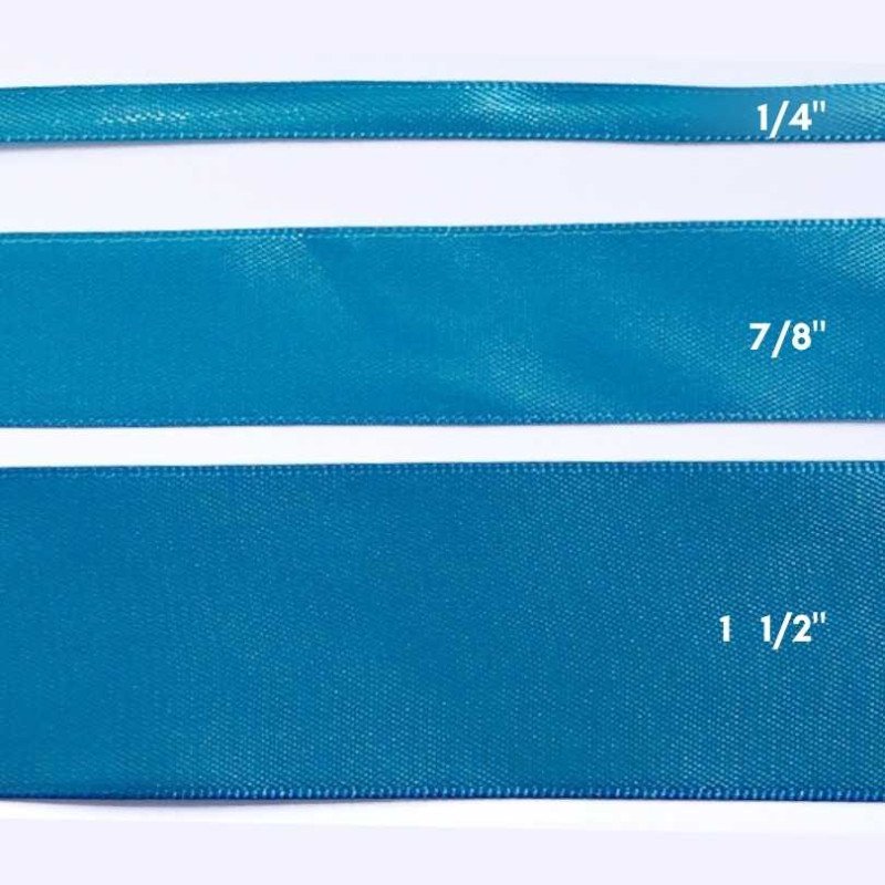 CINTA SATIN 1 1/2" AQUA 25yd