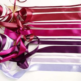 CINTA SATIN 1 1/2" ROJO VINO 25yd