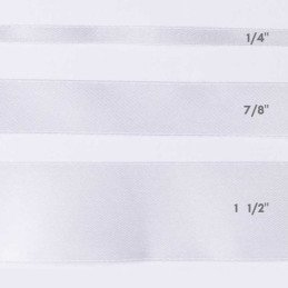 CINTA SATIN 1/4" BLANCO 50yd