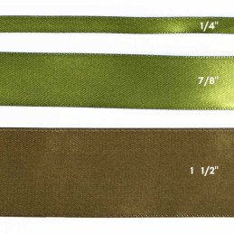 CINTA SATIN 1/4" VERDE OLIVA 50yd