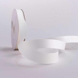 CINTA PAPEL ESCARCHADA BLANCA 19mm (3/4") 50yd