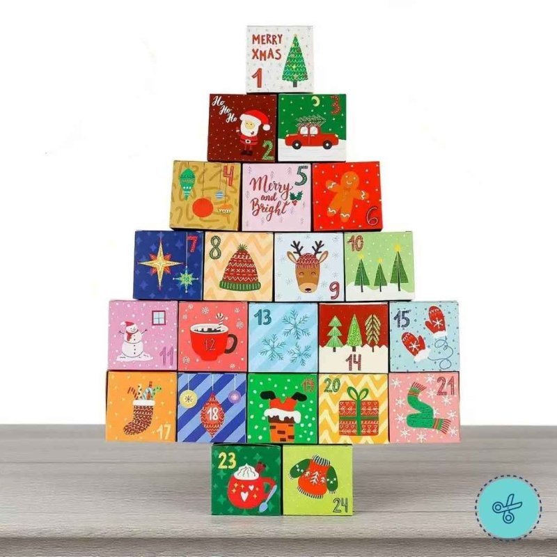 CALENDARIO DE ADVIENTO HOLIDAY CLASSIC 7X7X7CM (24UND)