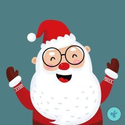 PAINT BY NUMBERS SANTA 20X20CM CABALLETE- PINTURA - PINCEL