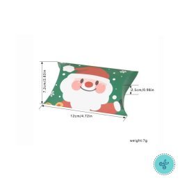PILLOW BOX NAVIDAD 12X7.2X2.5CM - 12UND