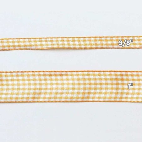 CINTAS GINGHAM 1" AMARILLA 50yd